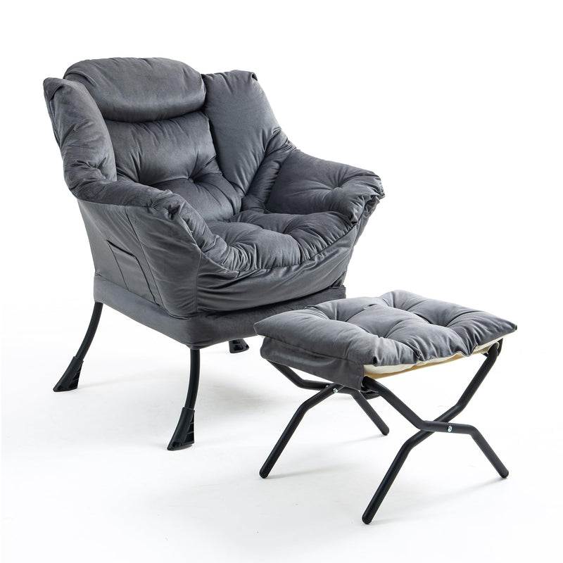 Fauteuil de lecture en velours