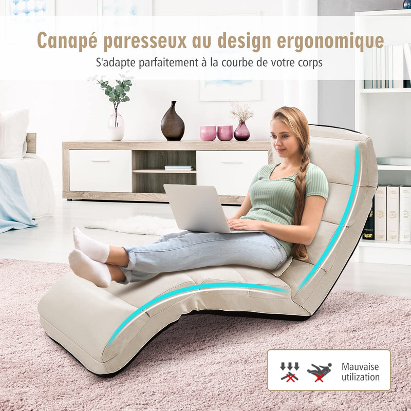 Fauteuil de lecture en daim