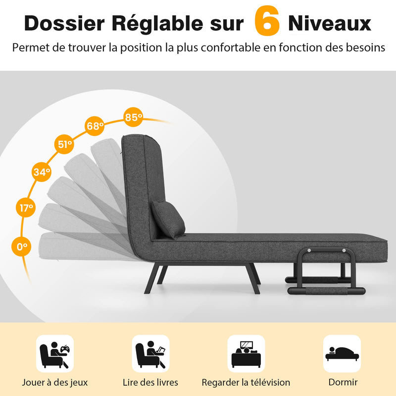 Fauteuil de lecture convertible