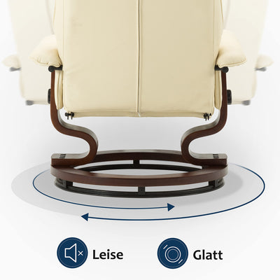 Fauteuil de lecture relax avec pouf