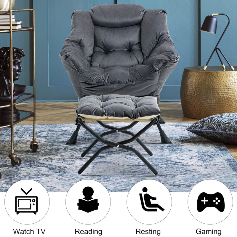 Fauteuil de lecture en velours