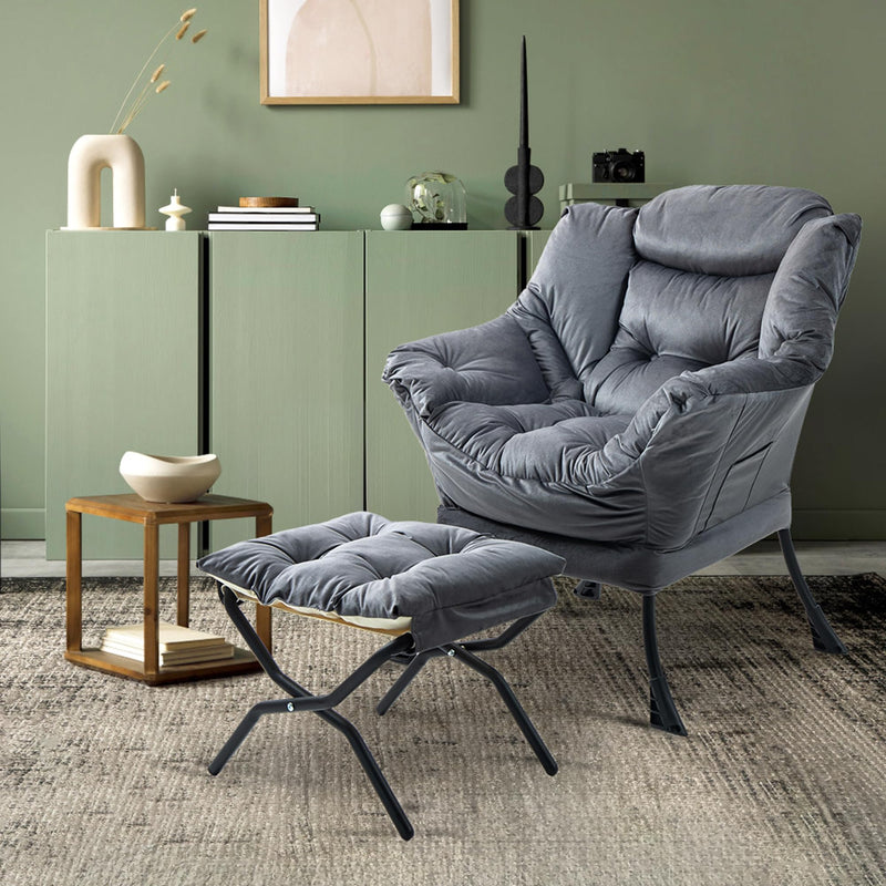 Fauteuil de lecture en velours