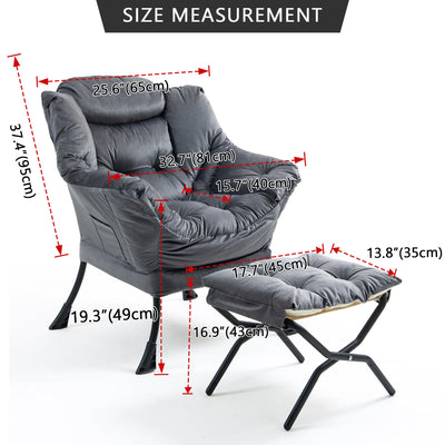 Fauteuil de lecture en velours