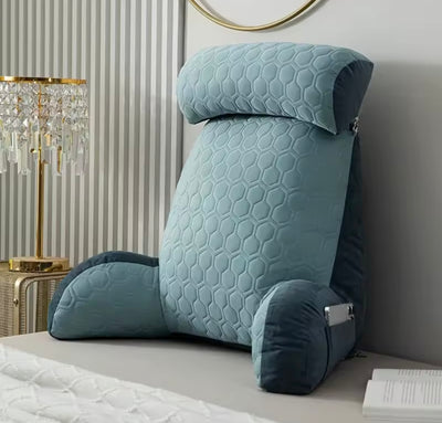 Gray reading cushion