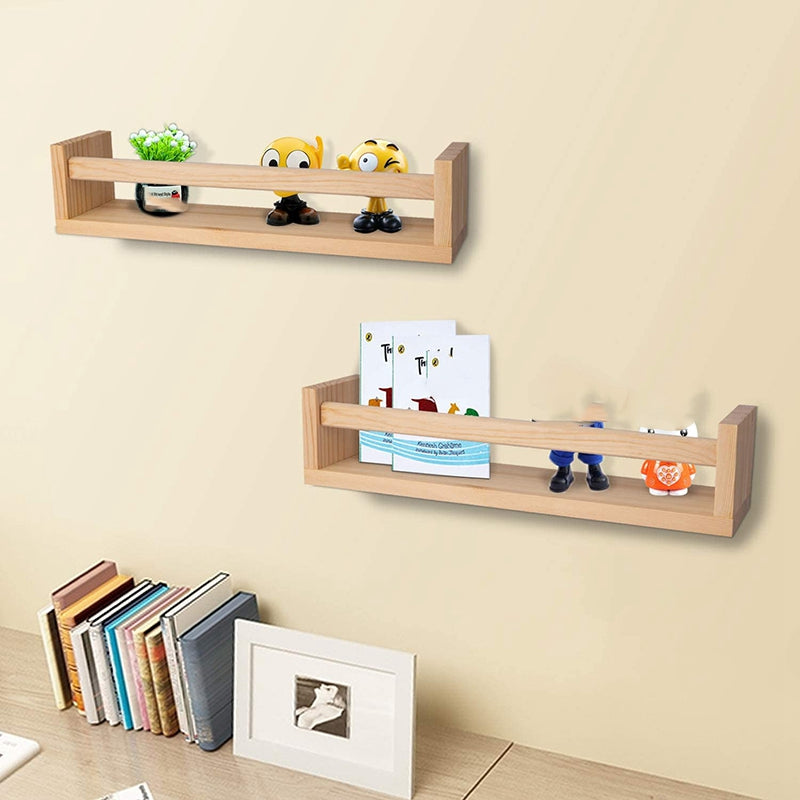 wooden wall shelf (2 pieces)
