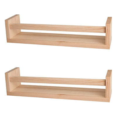 wooden wall shelf (2 pieces)