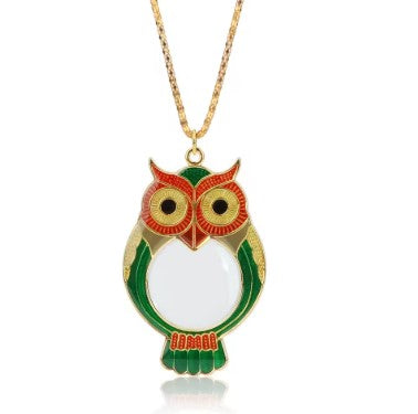 Loupe de lecture en collier hibou