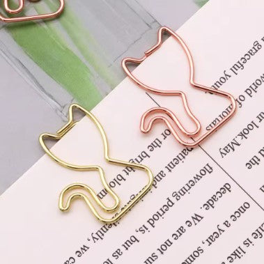 Marque page chat trombone
