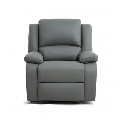 Faux leather reading armchair