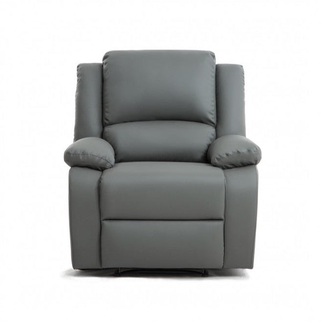 Faux leather reading armchair