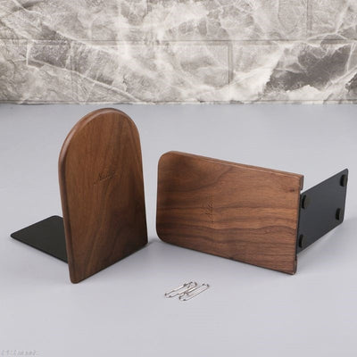 Square wooden bookend