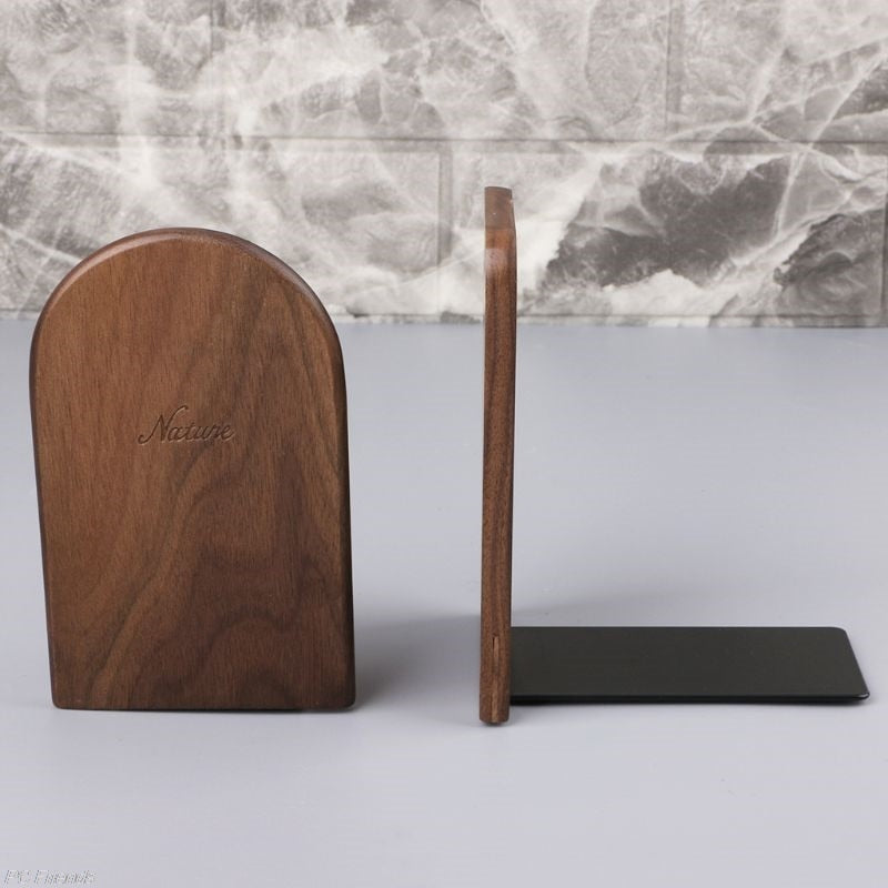 Square wooden bookend