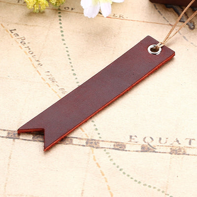 Vintage leather bookmark
