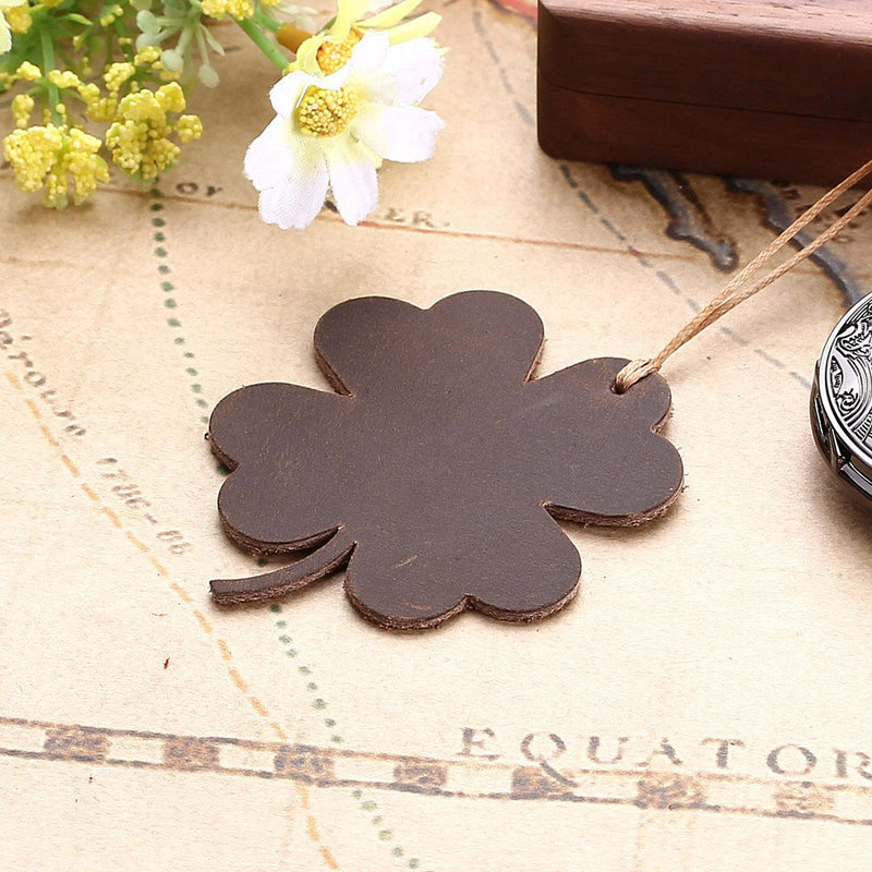 Leather clover bookmark