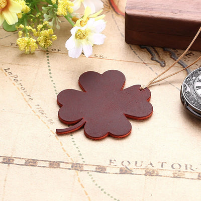 Leather clover bookmark
