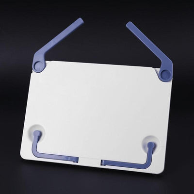 Blue plastic book stand