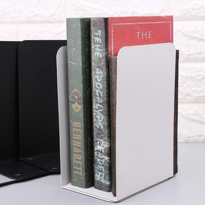 White metal bookend