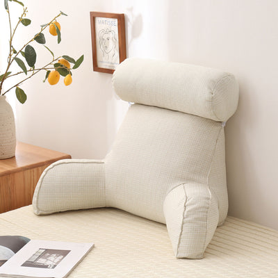 White reading cushion