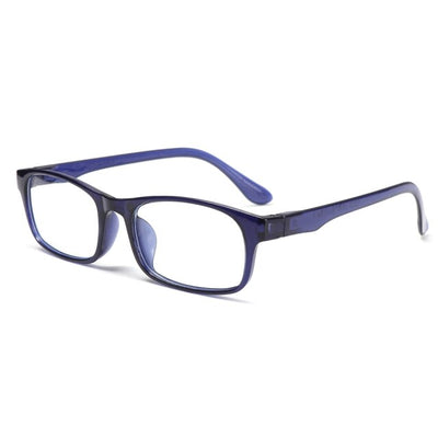 Lunettes zoom en plastique bleu