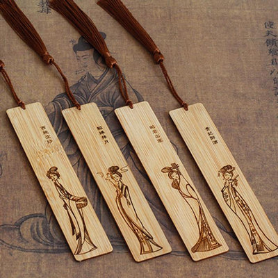 Women's wooden bookmark