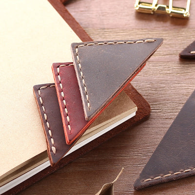 Leather corner bookmark
