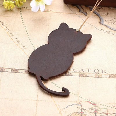 Leather cat bookmark