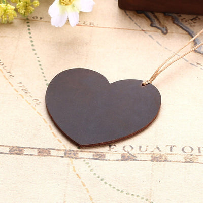 Leather heart bookmark