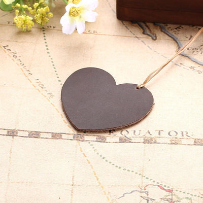 Leather heart bookmark