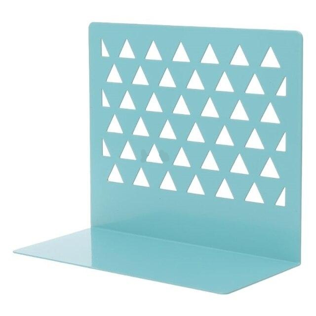 Serre livre motif triangle bleu